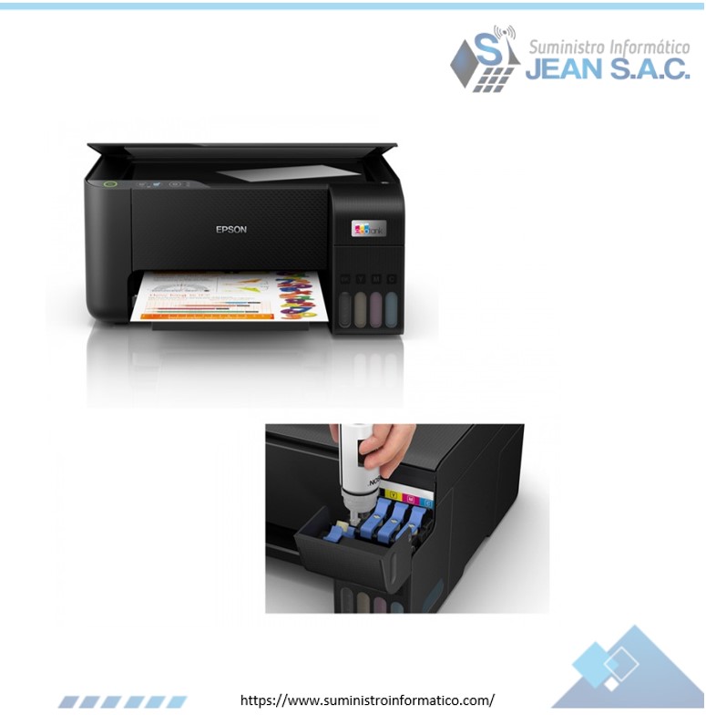 IMPRESORA MULTIFUNCIONAL EPSON ECOTANK L3210 IMPRIME ESCANEA COPIA - Imagen 2