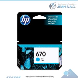 TINTA HP CZ114AL (670) CYAN 4ML