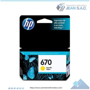 TINTA HP CZ116AL (670) YELLOW 4ML