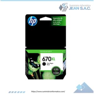 TINTA HP CZ117AL (670XL) BLACK 14ML