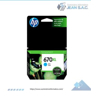 TINTA HP CZ118AL (670XL) CIAN 7.5ML