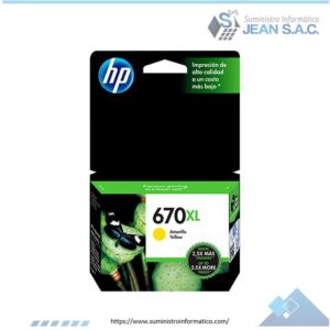 TINTA HP CZ120AL (670XL) YELLOW 7.5ML