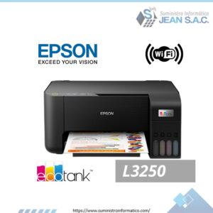 IMPRESORA MULTIFUNCIONAL EPSON ECO TANK L3250, USB, WIFI