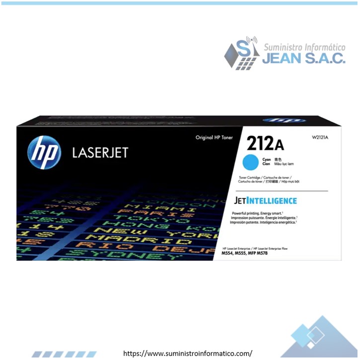 TONER HP W2121A (212A) L.J. M555 CYAN 4,500 PGS