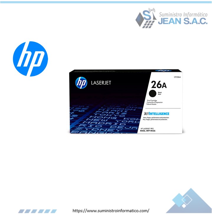 Toner HP CF226A (26a) l.j.p m402 Negro 3,1k
