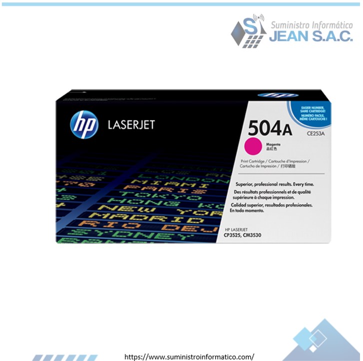 Toner HP CE253A (504a) l.j. cp3525 Magenta 7k