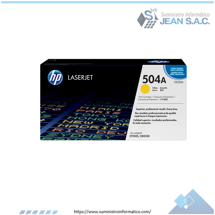Toner HP CE252A (504a) l.j. cp3525 Yellow 7k.