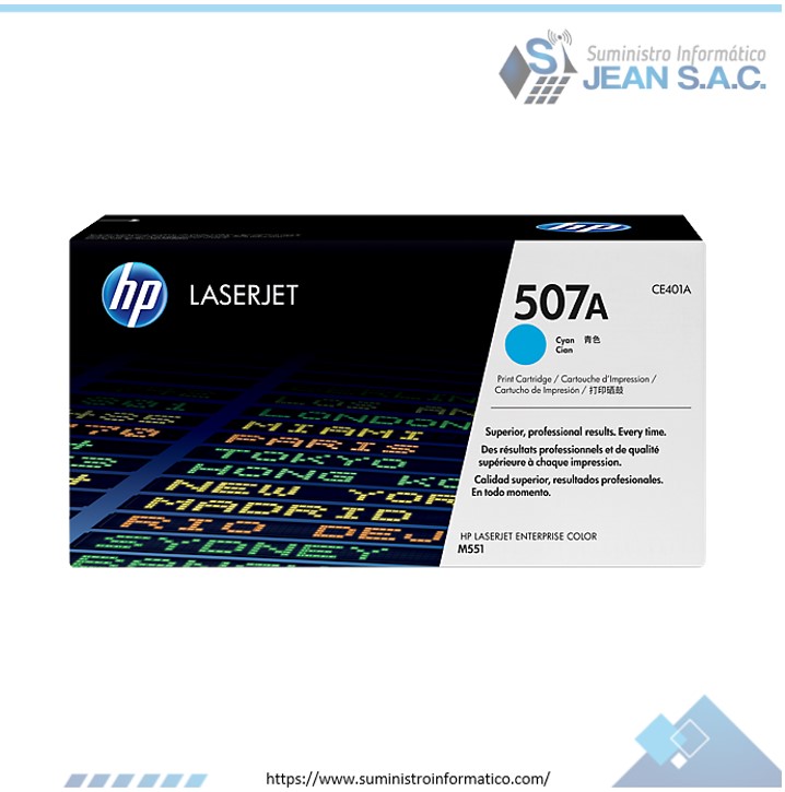 Toner HP CE401A (507a) l.j. m551 Cyan 6k