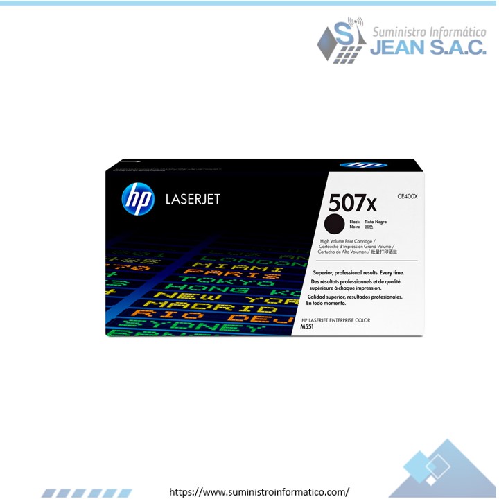 Toner HP CE400X (507x) l.j. m551 Negro 11k
