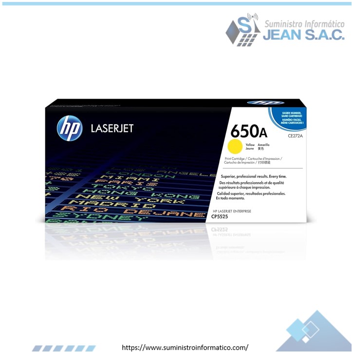 Toner HP CE272A (650a) l.j. cp5525 Yellow 15k