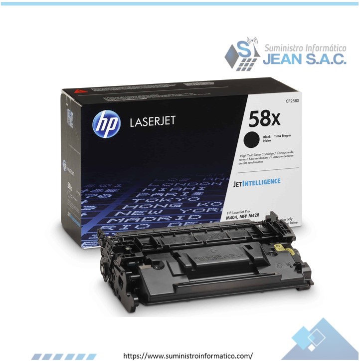 Toner HP CF258X (58x) l.j.p m404 Negro 10k