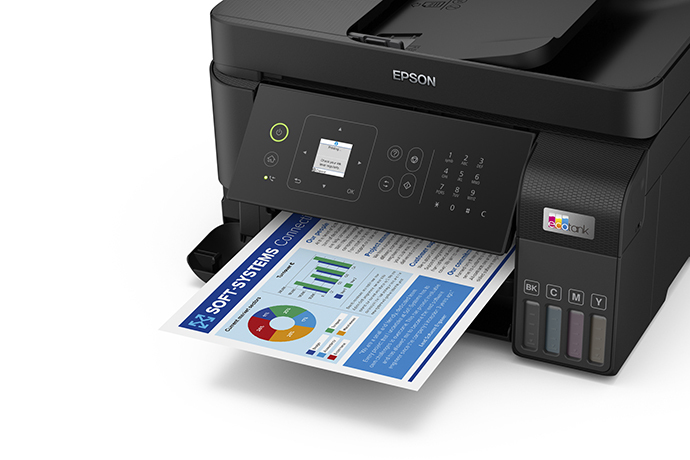 IMPRESORA EPSON MULTIFUNCIONAL L5590, C/ TANQUE IMPRIME ESCANEA FOTOCOPIA FAX WIFI ( C11CK57301) - Imagen 2
