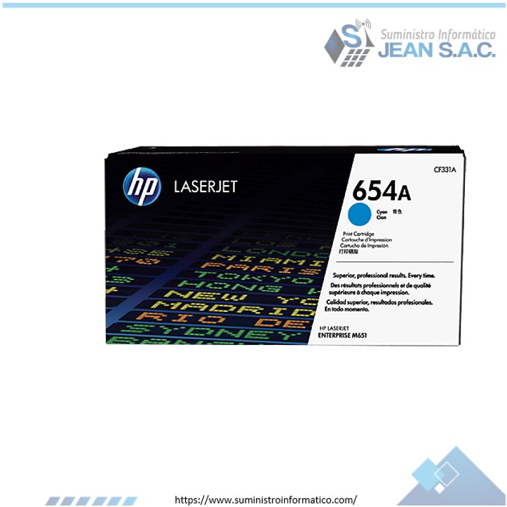 Toner HP CF331A (654a) ent m651 Cyan 15k.