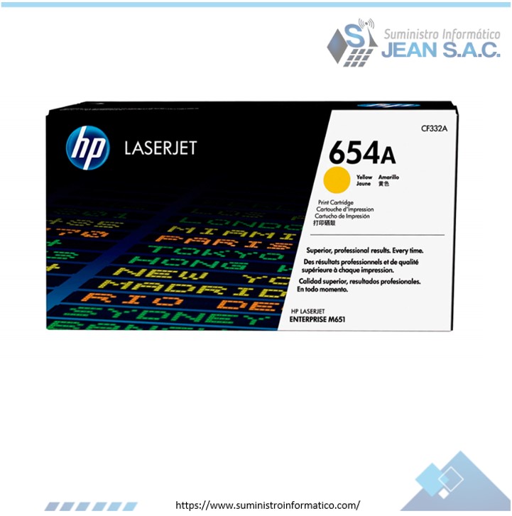 Toner HP CF332A (654a) ent m651 Yellow 15k.