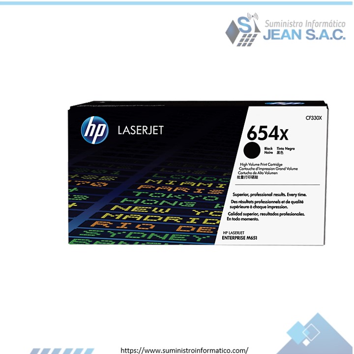 Toner HP CF330X (654x) ent m651 Negro 20,5k