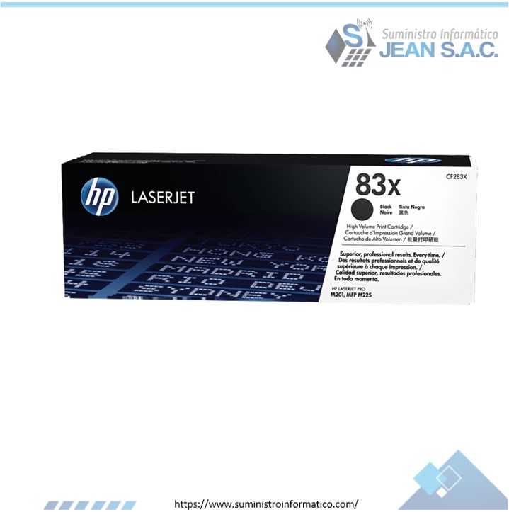 Toner HP CF283X (83x) l.j. mfp m201 Negro 2,2k