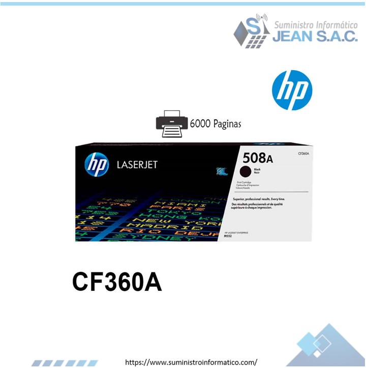 Toner HP CF360A (508a) mfp m553 Black 6k.
