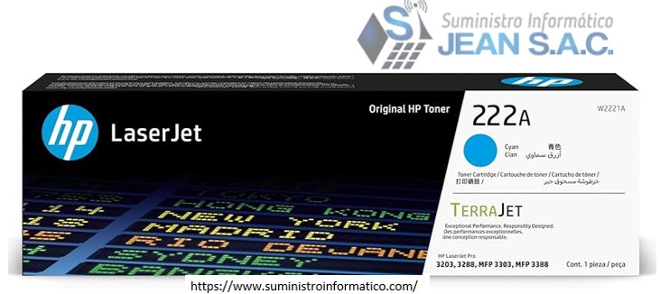 TONER HP 222A CIAN W2221A LaserJet 3201, 3204