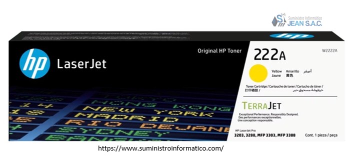 TONER HP 222A YELLOW W2222A LaserJet 3201, 3204
