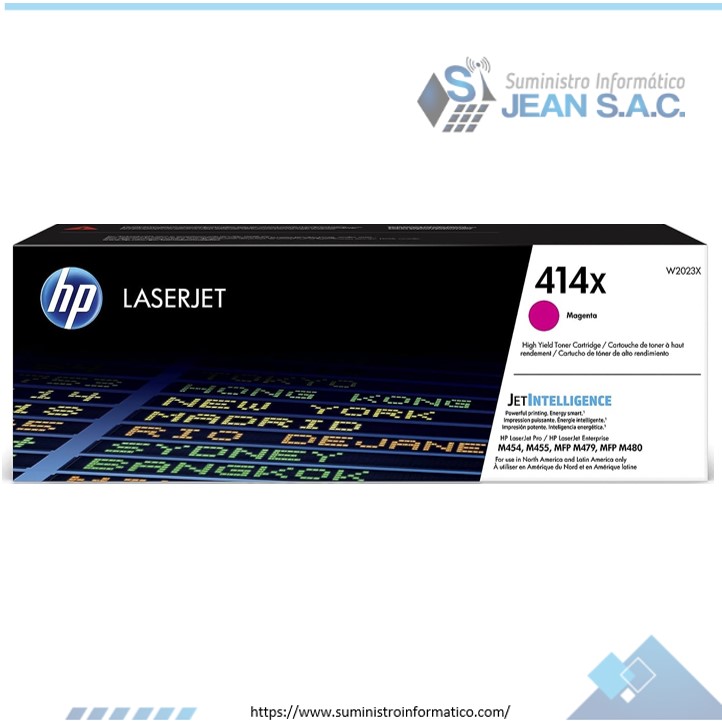 TONER HP W2023X (414X) L.J. M454 MAGENTA 6,000 Páginas