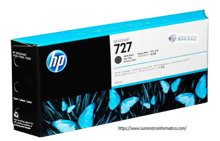 TINTA HP C1Q12A (727) 300ML MATTE BLACK