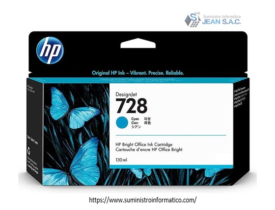 TINTA HP F9J67A (728) 130ML CYAN