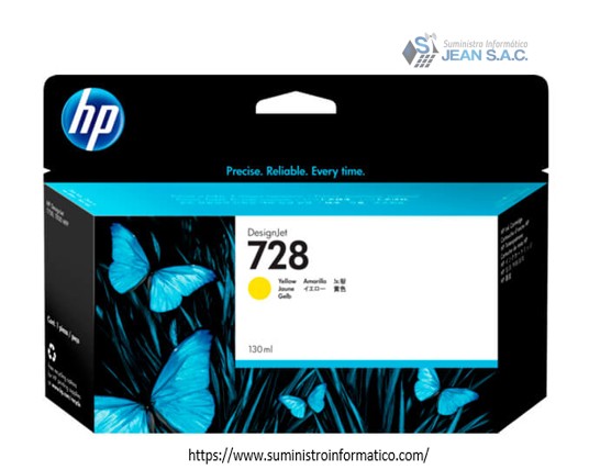 TINTA HP F9J65A (728) 130ML YELLOW