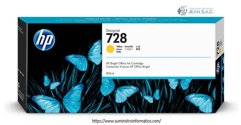 TINTA HP F9K15A (728A) 300ML YELLOW