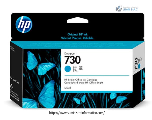 TINTA HP P2V62A (730) 130ML CYAN