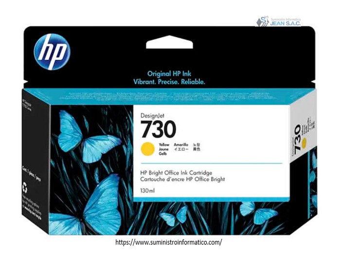 TINTA HP P2V64A (730) 130ML YELLOW