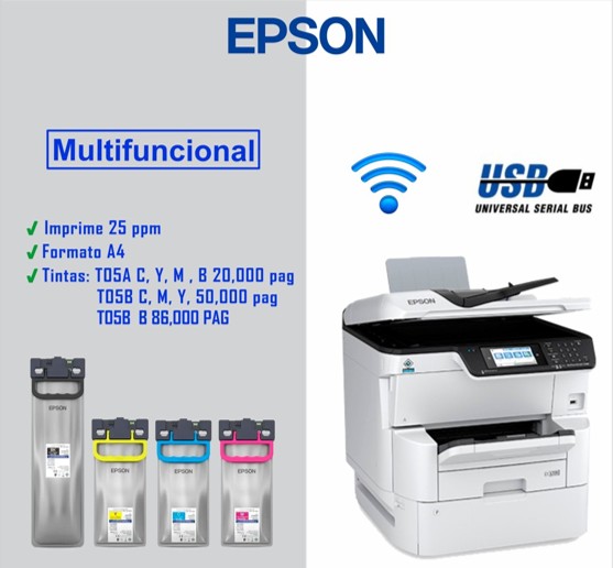 IMPRESORA Multifuncional de tinta Epson WorkForce Pro WF-C878R - Imagen 2