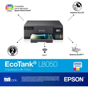 IMPRESORA FOTOGRAFICA EPSON ECOTANK L8050, PVC/CD/DVD, USB, WI-FI, WI-FI DIRECT
