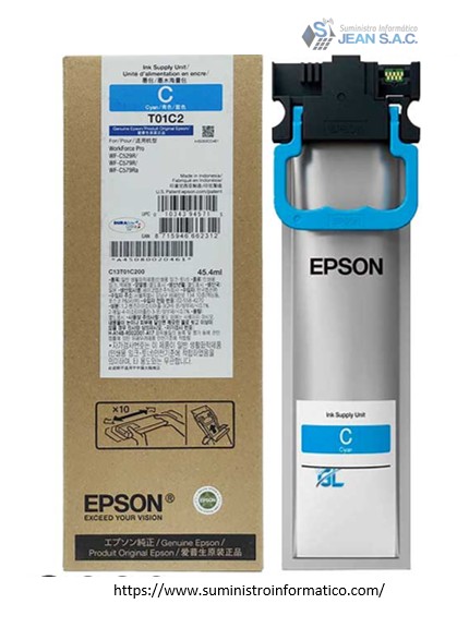 Tinta Epson T01C200 CYAN WF-C579R 5, 000 Páginas