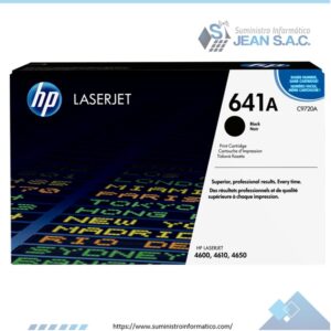 TONER HP 641A C9720A PARA 4600 NEGRO 9,000 Páginas