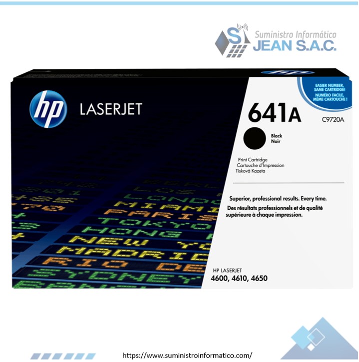 TONER HP 641A C9720A PARA 4600 NEGRO 9,000 Páginas
