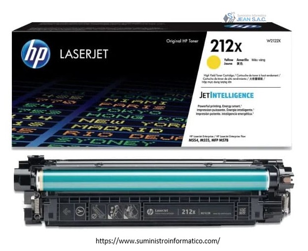 TONER HP W2122X (212X) L.J. M555 YELLOW 10, 000 PGS