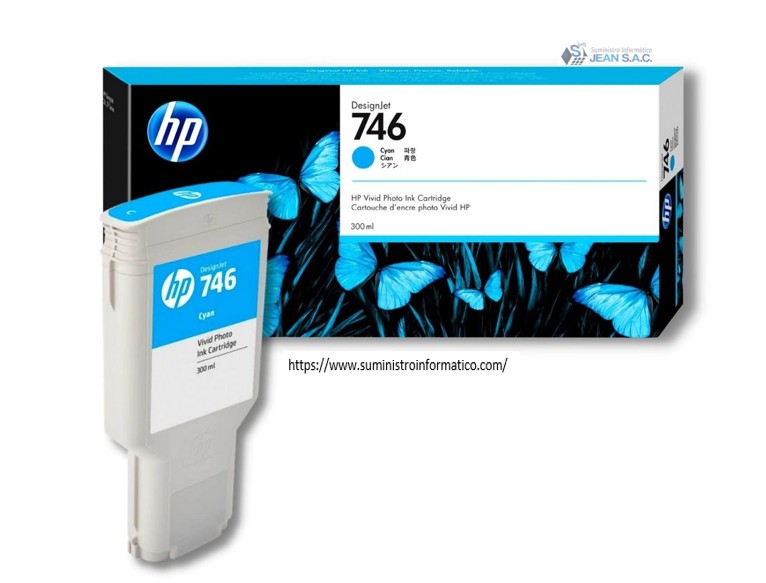 TINTA HP P2V80A (746) 300ML CYAN PARA Z6 Z9