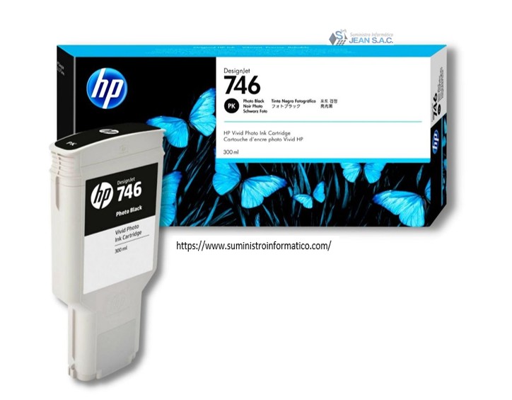 TINTA HP P2V82A (746) 300ML PHOTO BLACK PARA Z6 Z9