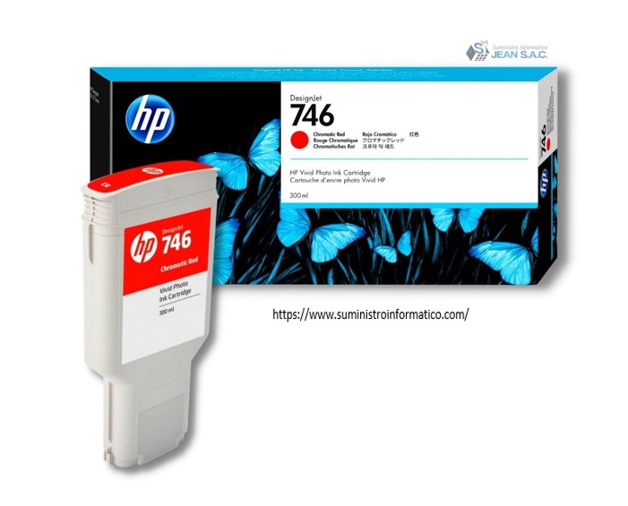 TINTA HP P2V81A (746) 300ML CHROMATIC RED PARA Z6 Z9