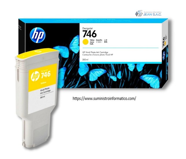 TINTA HP P2V79A (746) 300ML YELLOW PARA Z6 Z9
