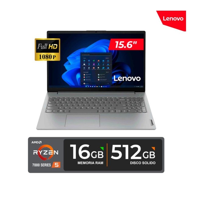 Notebook Lenovo V15 G4 AMN 15.6" FHD TN AMD Ryzen 3 7320U 2.4 / 4.1GHz, 8GB LPDDR5-4800MHz