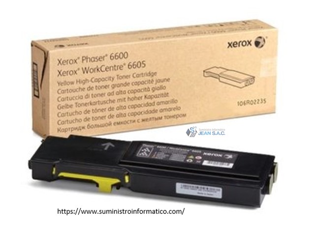 TONER XEROX 106R02235 YELLOW ALTA CAPACIDAD PHASER 6600