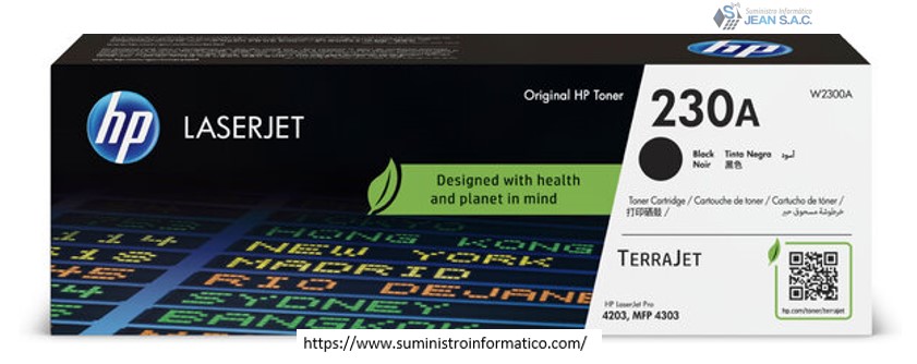TONER HP 230A BLACK W2300A Laserjet Pro 4203, Mfp 4303