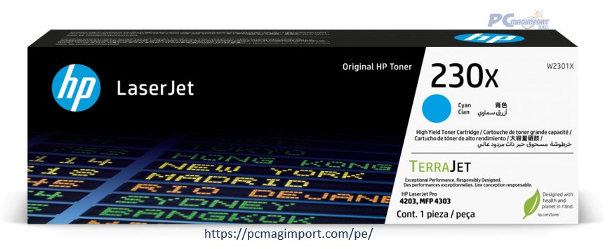 TONER HP 230X CYAN W2300A Laserjet Pro 4203, Mfp 4303
