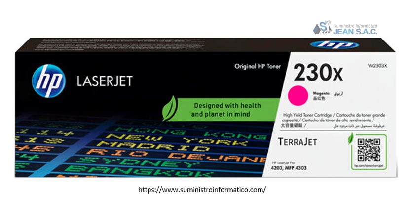 TONER HP 230X MAGENTA W2303X Laserjet Pro 4203, Mfp 4303