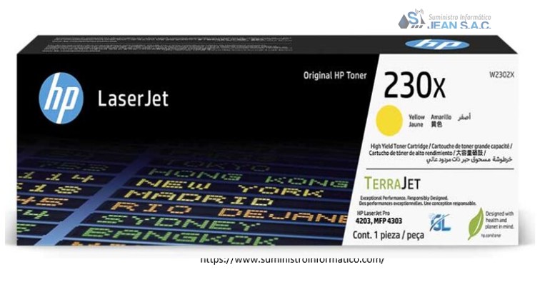 TONER HP 230X YELLOW W2302X Laserjet Pro 4203, Mfp 4303