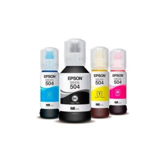 Kit de 4 Tintas Epson T504 (Negro, Cian, Magenta, Amarillo)