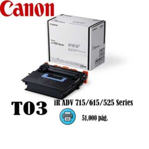 TONER CANON T03 BLACK 51, 500 PAGS