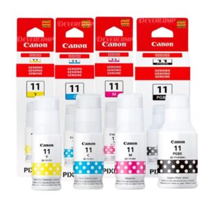 Kit de 4 Tintas Canon GI-11 (Negro, Cian, Magenta, Amarillo)