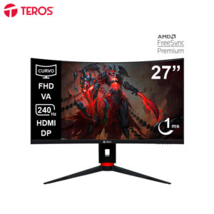 MONITOR LED 27" TEROS TE-2764G CURVO 1920x1080 HDMI DP 1MS/240HZ/ADAPTIVE SYNC